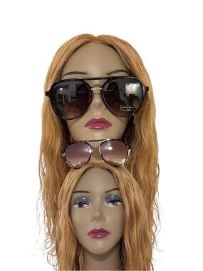 Jessica Simpson Oversized Aviator Sunglasses Brown Gradient Lenses